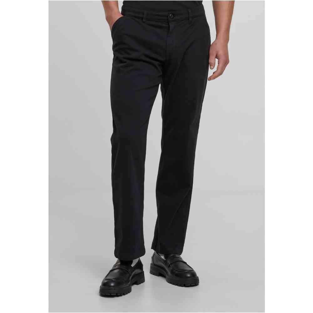 Urban Classics - Pleated Twill Hose gerades bein - Schwarz